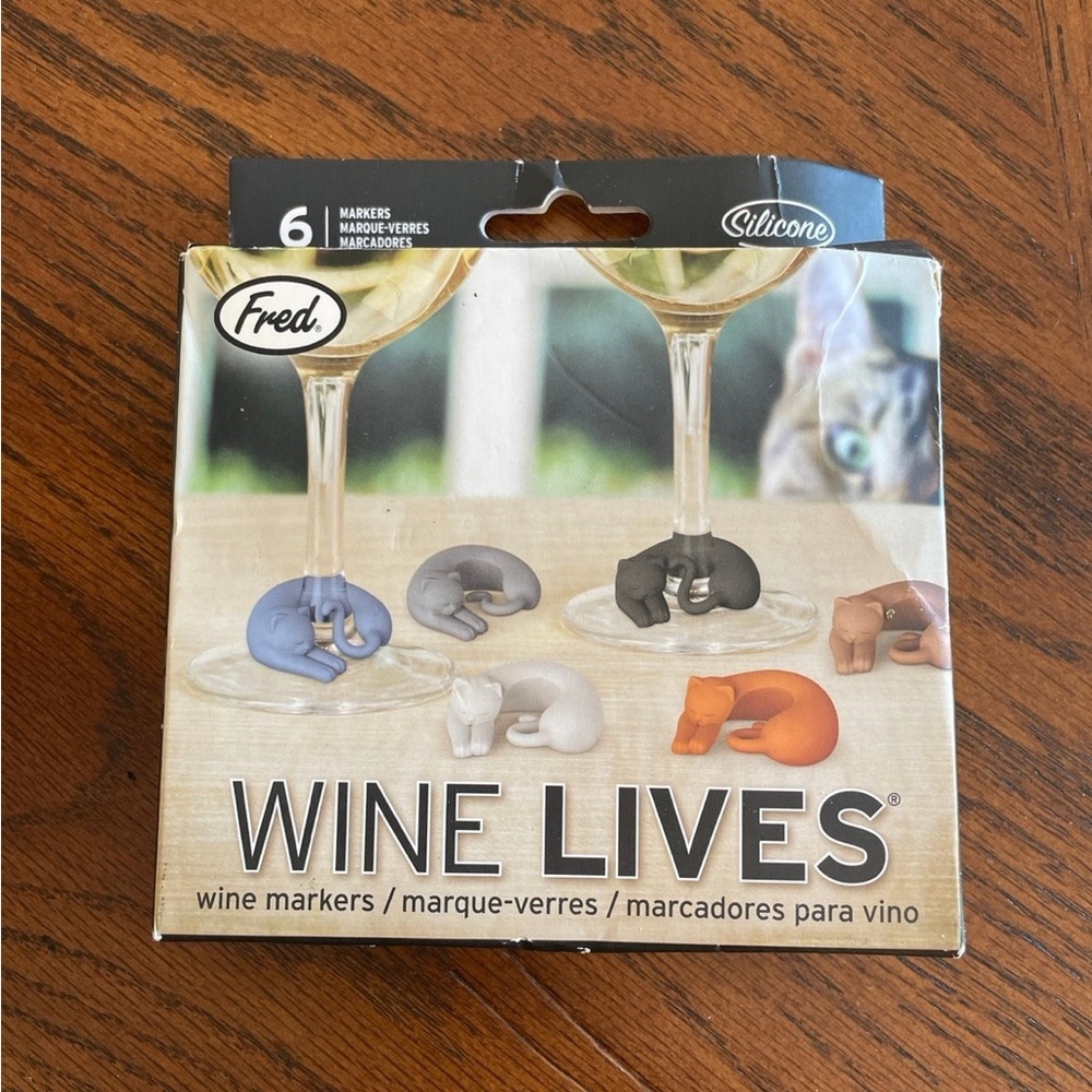 Cat-Shaped Wine Glass Charms Markers